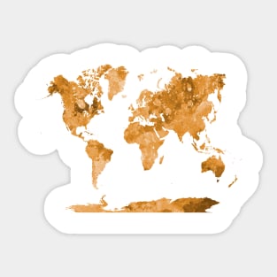 World map in watercolor Sticker